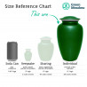 Loving Hearts Cremation Urn - Shamrock Green