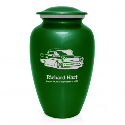 Classic Car Cremation Urn - Shamrock Green
