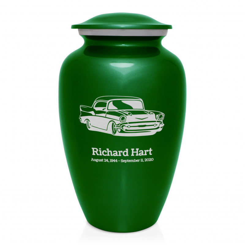 Classic Car Cremation Urn - Shamrock Green