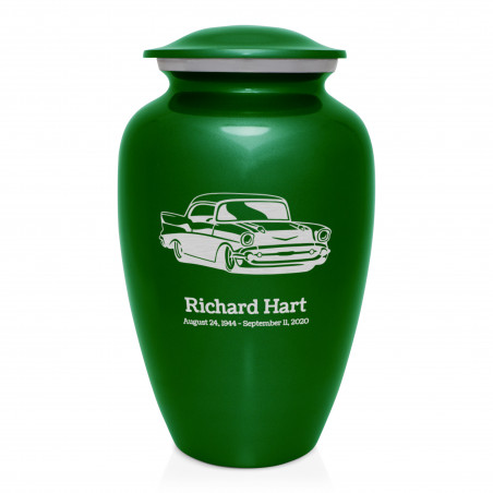 Classic Car Cremation Urn - Shamrock Green