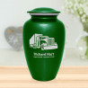Semi Truck Cremation Urn - Shamrock Green