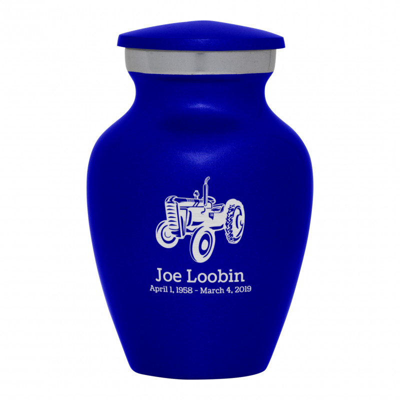 Classic Tractor Keepsake Urn - Midnight Blue