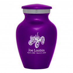 Classic Tractor Keepsake Urn - Purple Luster