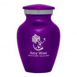 Mermaid Keepsake Urn - Purple Luster
