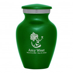 Mermaid Keepsake Urn - Shamrock Green