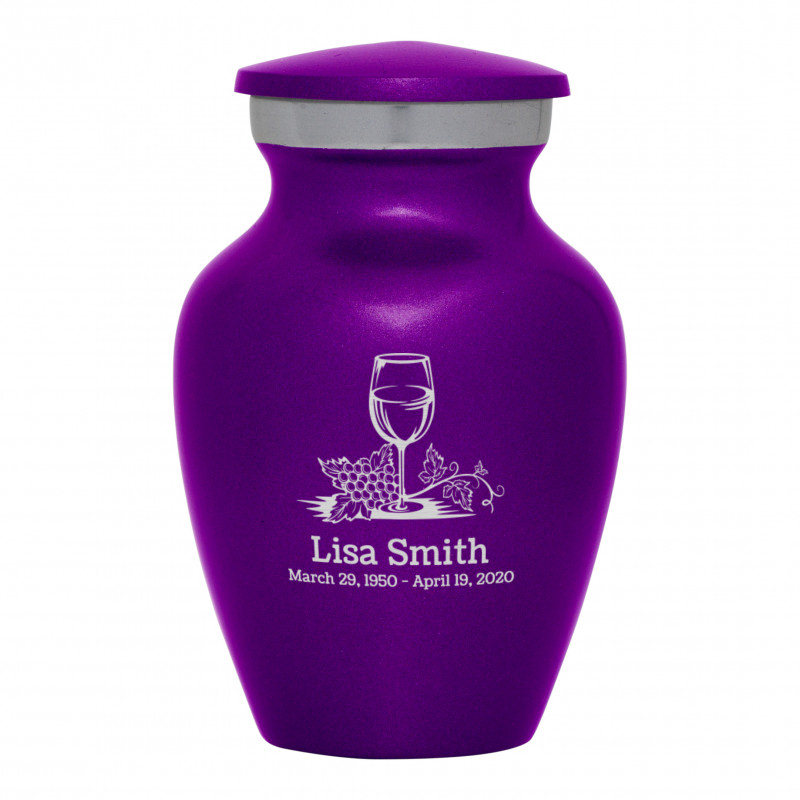 Wine Keepsake Urn - Purple Luster