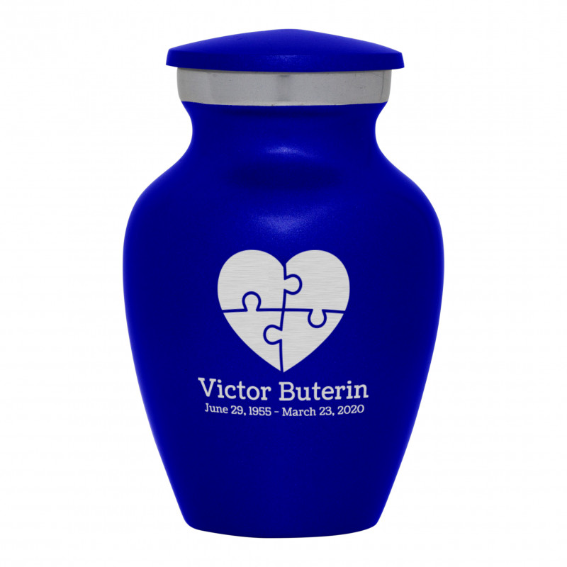 Autism Puzzle Keepsake Urn - Midnight Blue