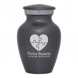 Autism Puzzle Keepsake Urn - Gunmetal Gray