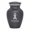 Cancer Ribbon Keepsake Urn - Gunmetal Gray