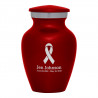 Cancer Ribbon Keepsake Urn - Ruby Red