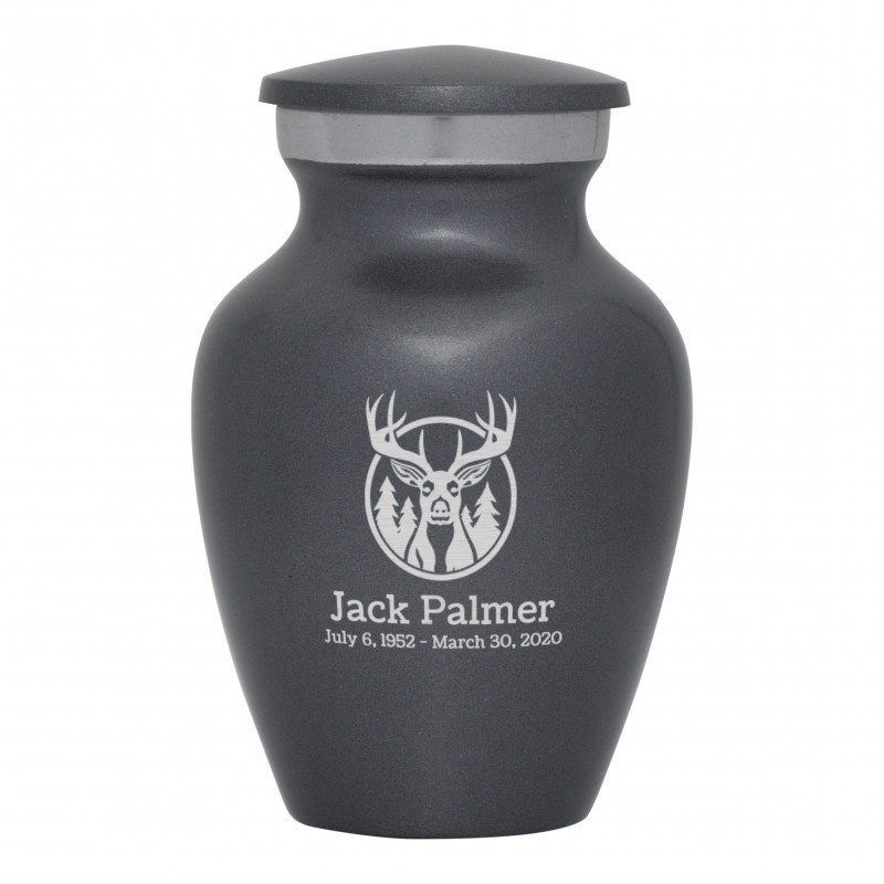 Deer Keepsake Urn - Gunmetal Gray