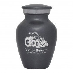 Modern Tractor Keepsake Urn - Gunmetal Gray