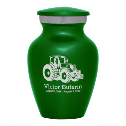 Modern Tractor Keepsake Urn - Shamrock Green