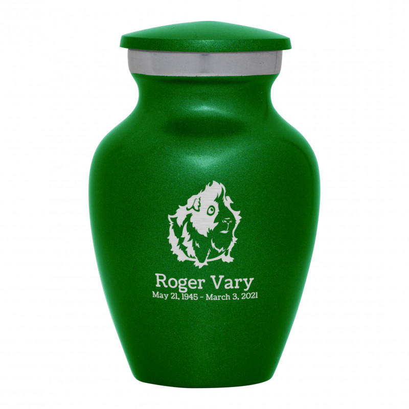 Guinea Pig Keepsake Urn - Shamrock Green