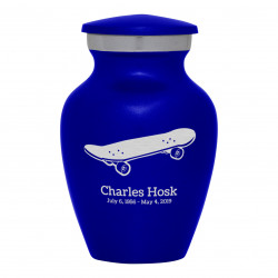 Skateboard Keepsake Urn - Midnight Blue