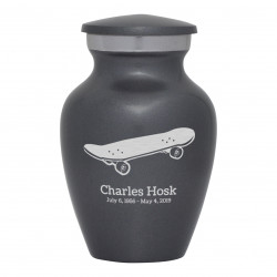 Skateboard Keepsake Urn - Gunmetal Gray