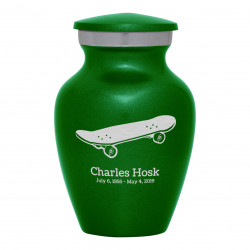 Skateboard Keepsake Urn - Shamrock Green