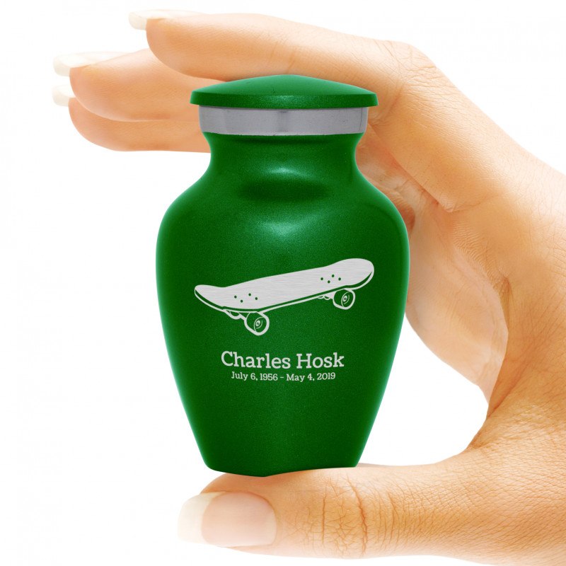 Skateboard Keepsake Urn - Shamrock Green