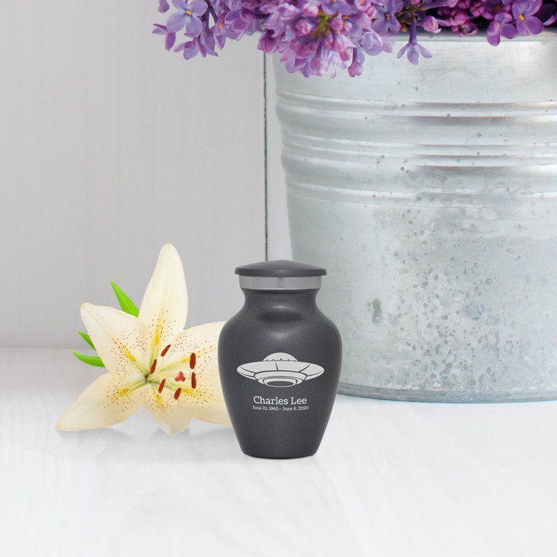 UFO Keepsake Urn - Gunmetal Gray