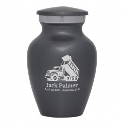 Dump Truck Keepsake Urn - Gunmetal Gray