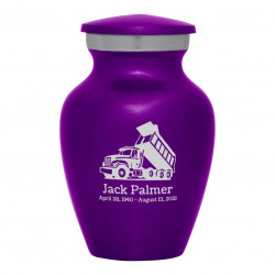 Dump Truck Keepsake Urn - Purple Luster