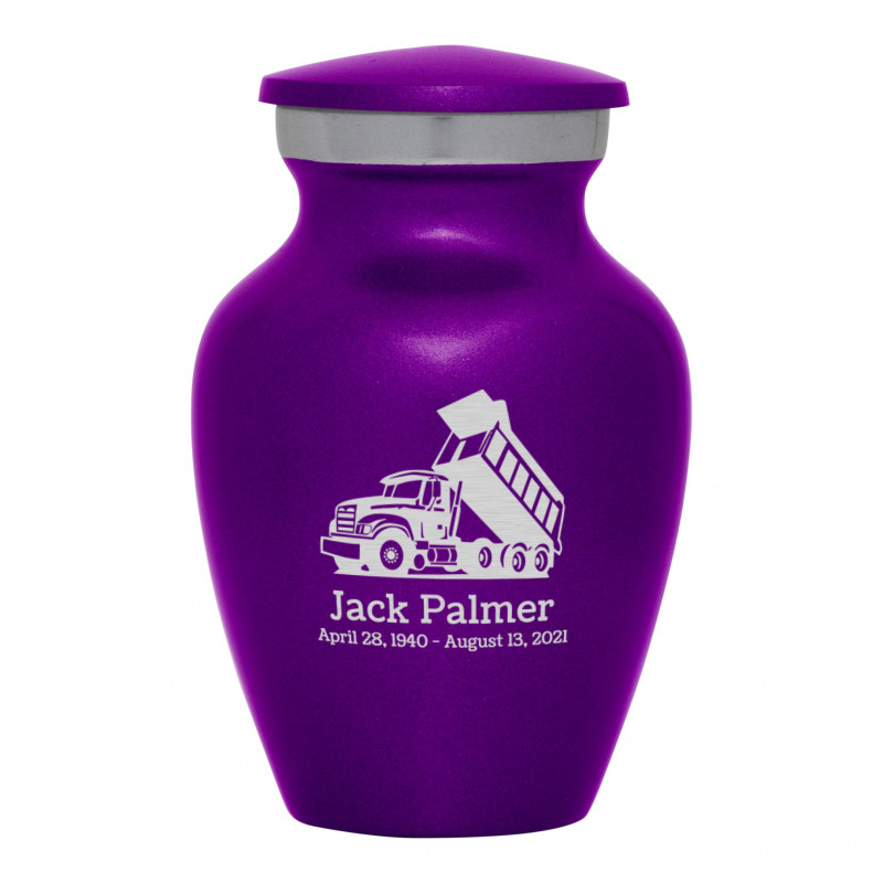 Dump Truck Keepsake Urn - Purple Luster