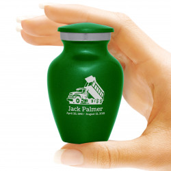 Dump Truck Keepsake Urn - Shamrock Green