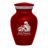 Dump Truck Keepsake Urn - Ruby Red