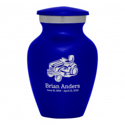 Riding Lawn Mower Keepsake Urn - Midnight Blue