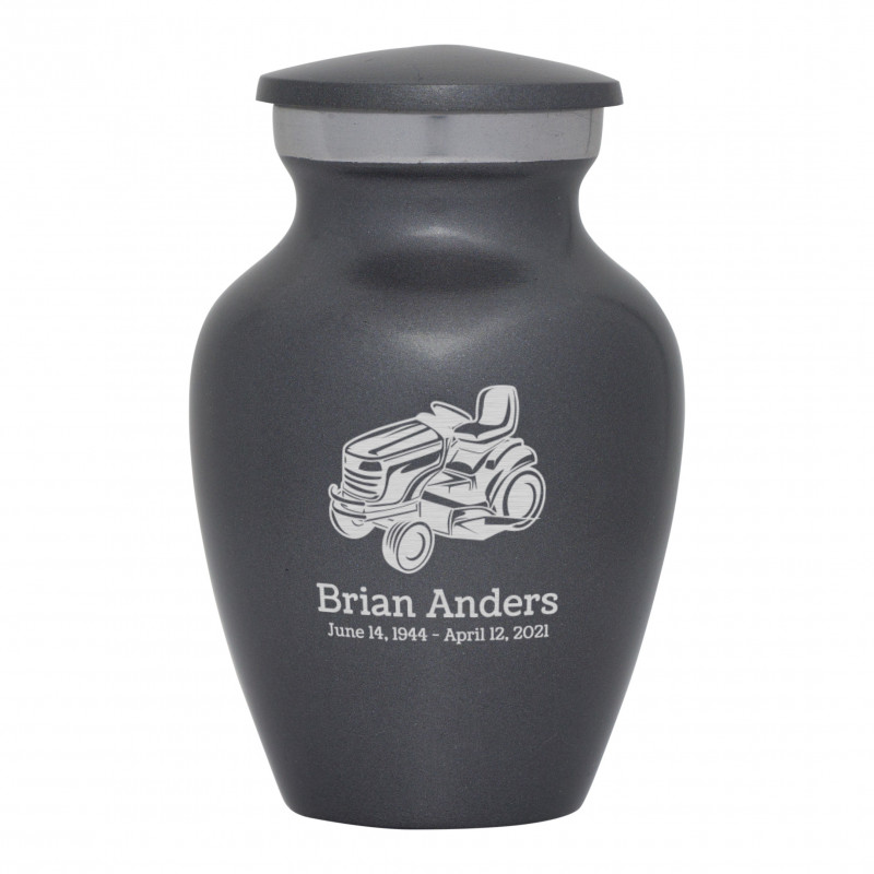 Riding Lawn Mower Keepsake Urn - Gunmetal Gray