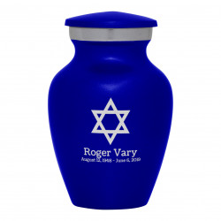 Star of David Keepsake Urn - Midnight Blue