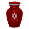 Star of David Keepsake Urn - Ruby Red