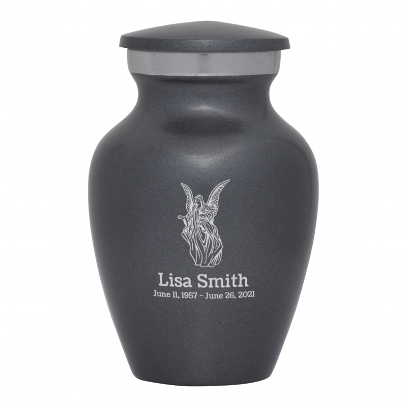 Angel Keepsake Urn - Gunmetal Gray