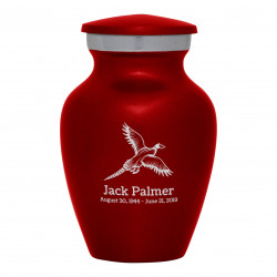 Pheasant Keepsake Urn - Ruby Red
