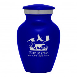 Hunting Dog Keepsake Urn - Midnight Blue