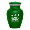 Hunting Dog Keepsake Urn - Shamrock Green