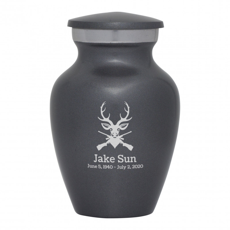 Deer Hunter Keepsake Urn - Gunmetal Gray