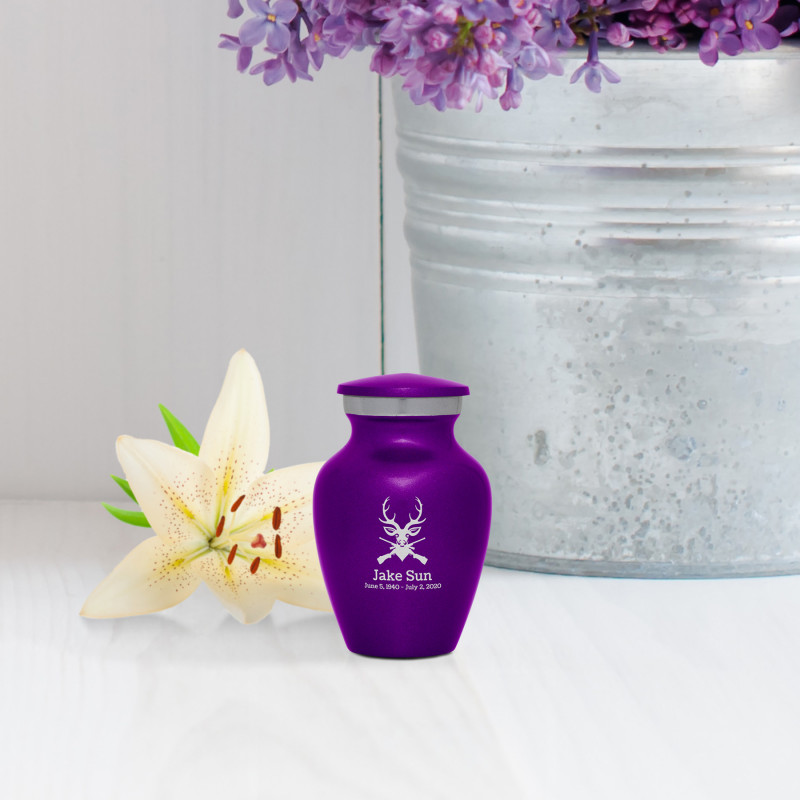 Deer Hunter Keepsake Urn - Purple Luster