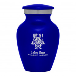 Patriotic Firefighter Keepsake Urn - Midnight Blue
