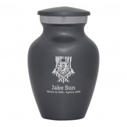 Patriotic Firefighter Keepsake Urn - Gunmetal Gray