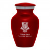 Patriotic Firefighter Keepsake Urn - Ruby Red