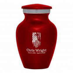 Patriotic Eagle Keepsake Urn - Ruby Red