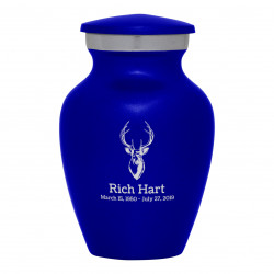 Deer Bust Keepsake Urn - Midnight Blue