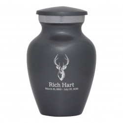 Deer Bust Keepsake Urn - Gunmetal Gray