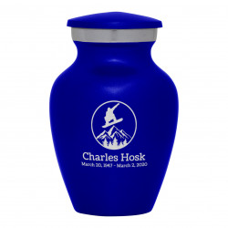 Snowboard Keepsake Urn - Midnight Blue