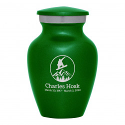 Snowboard Keepsake Urn - Shamrock Green