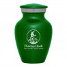 Snowboard Keepsake Urn - Shamrock Green