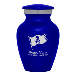 Pirate Flag Keepsake Urn - Midnight Blue
