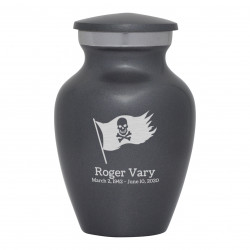 Pirate Flag Keepsake Urn - Gunmetal Gray