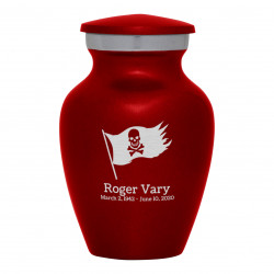 Pirate Flag Keepsake Urn - Ruby Red